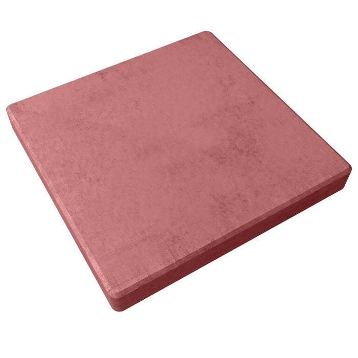 Квадратная тротуарная плитка 400х400х50 Красный